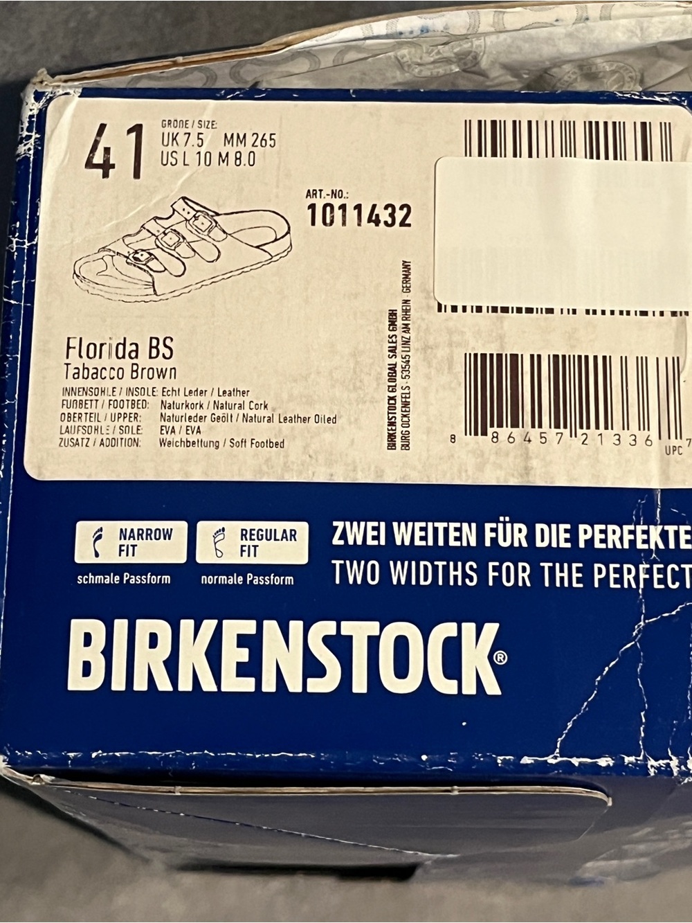 Birkenstock Women’s Florida Sandals Tabacco Size 10 US 41 EU - Picture 16 of 16